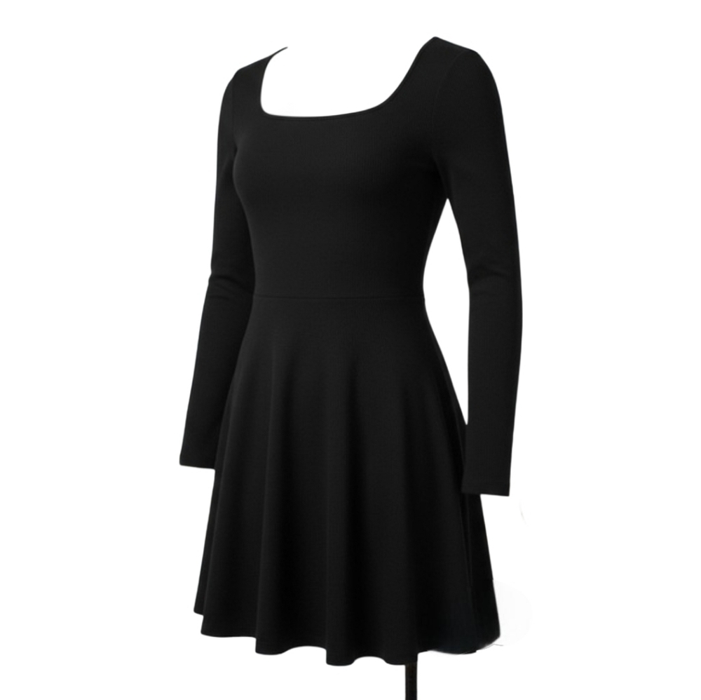 American Eagle Outfitters Black Long Sleeve Mini Dress Large NWT